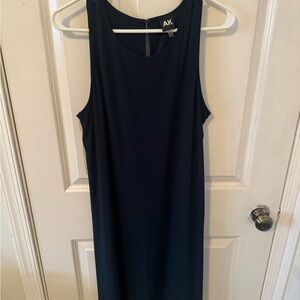 Anne Klein Midnight Blue/Teal Sleeveless Midi Dress
